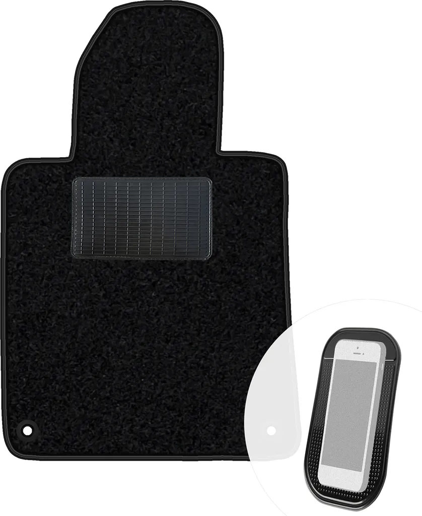 moto-MOLTICO tappetino conducente auto velours lato conducente tappetini auto nero tappetino conducente 1 pezzo adatto per Peugeot 508 2010-2018