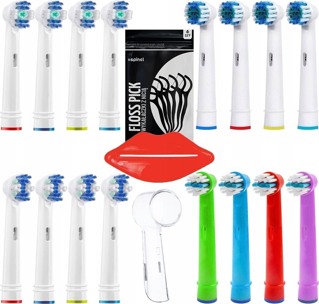 Oral-B Aufsteckbürsten Set 16 Stück kompatibel mit Braun Zubehör gratis