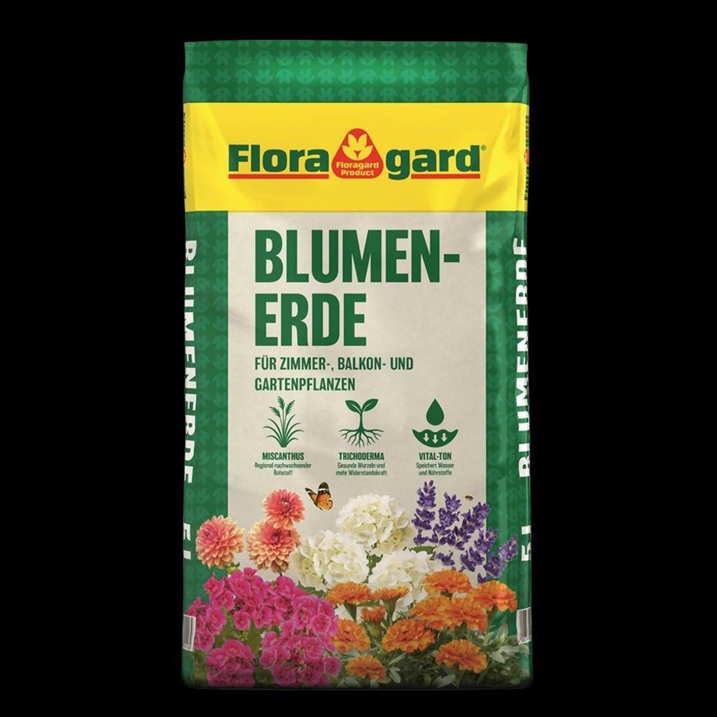 Floragard Blumenerde gebrauchsfertig mit Langzeitdünger 65 Produktbild 