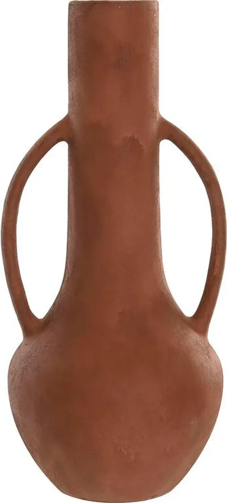 Vase Home ESPRIT en céramique texturée - Objet déco minimaliste gris