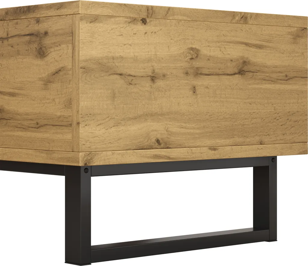 Table Basse à Tiroirs et Compartiments Ouverts, Structure Colorée 100cm - 9