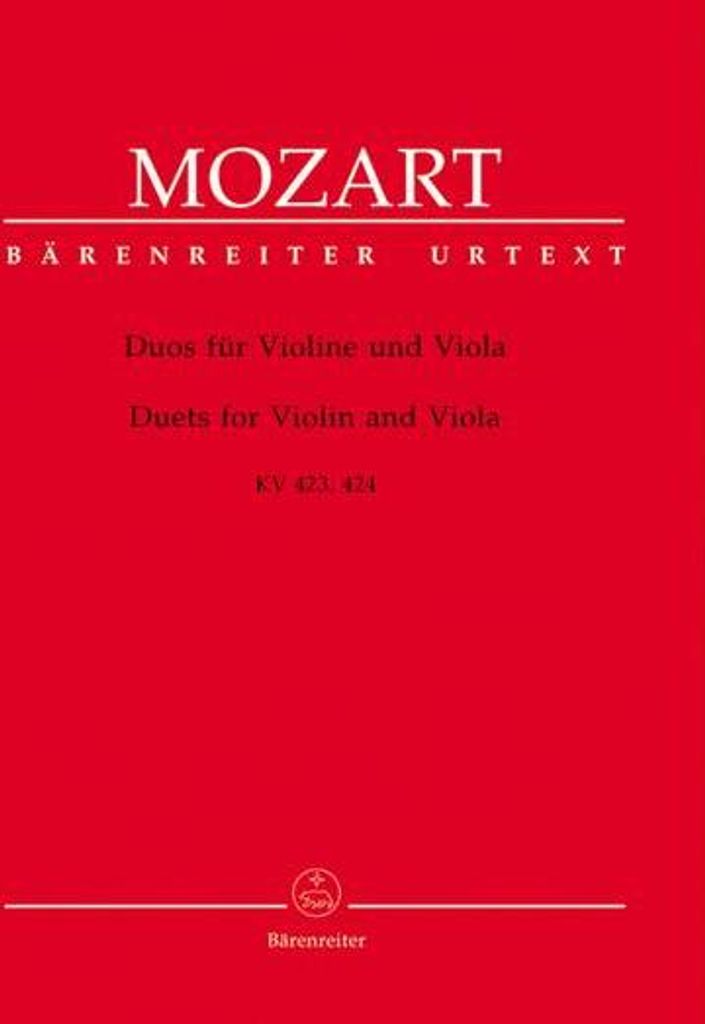 Duos für Violine und Viola KV 423 und KV 424, Partitur und Einzelstimmen