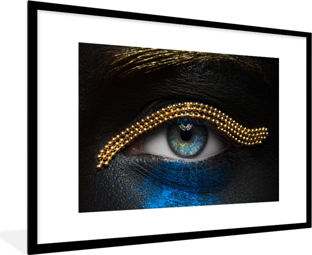 MuchoWow® Gerahmtes Poster Frau - Augen - Make-up - Luxus - Produktbild 