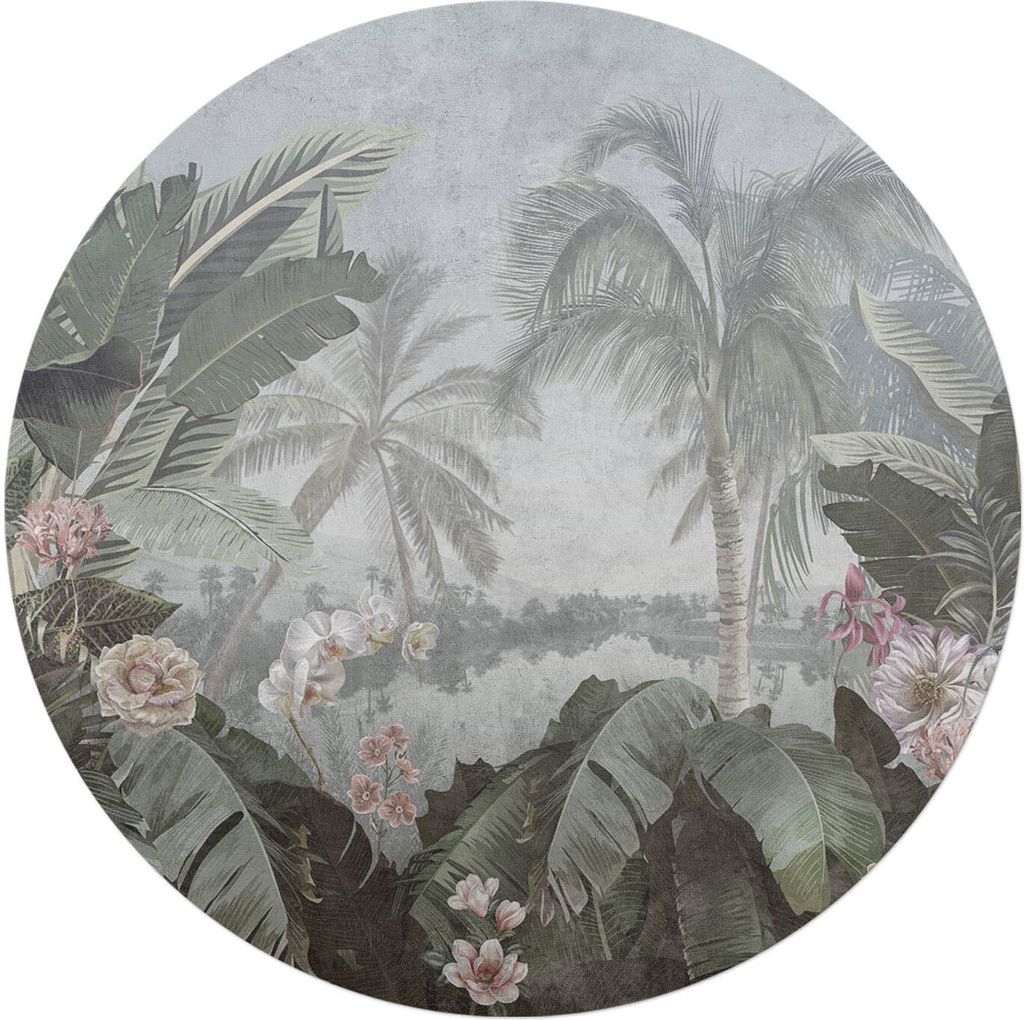 Tropischer Dschungel – Bodenschutzmatte – Stuhlunterlage – Bürostuhlmatte – Rutschfeste Bodenmatte – Schutzmatte für Hartboden – fi 1...