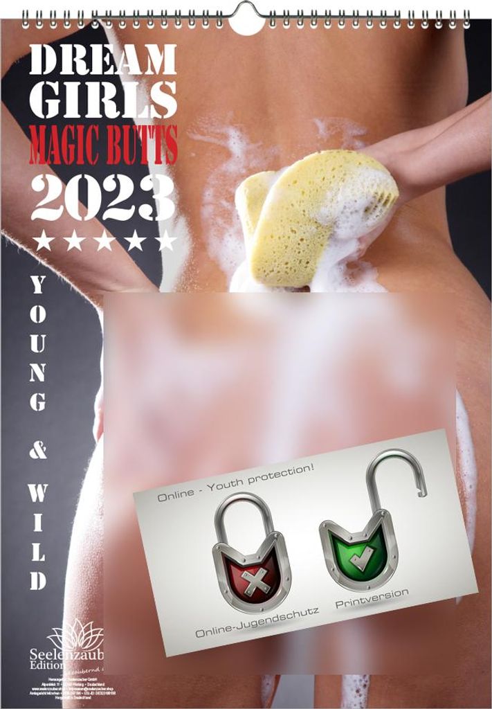 Sexy Dream Girls Magic Butts DIN A3 Kalender für 2023 Erotik Hintern Po - Seelenzauber