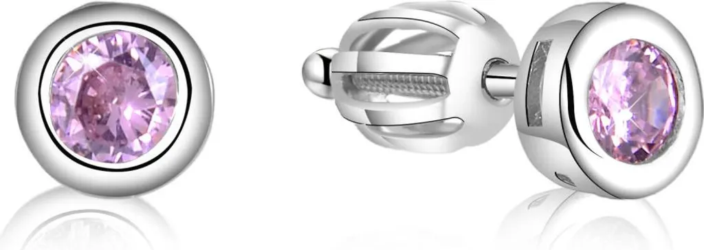 Boucles d'oreilles AGUP1560S argentées : finition miroir anti-ternissement