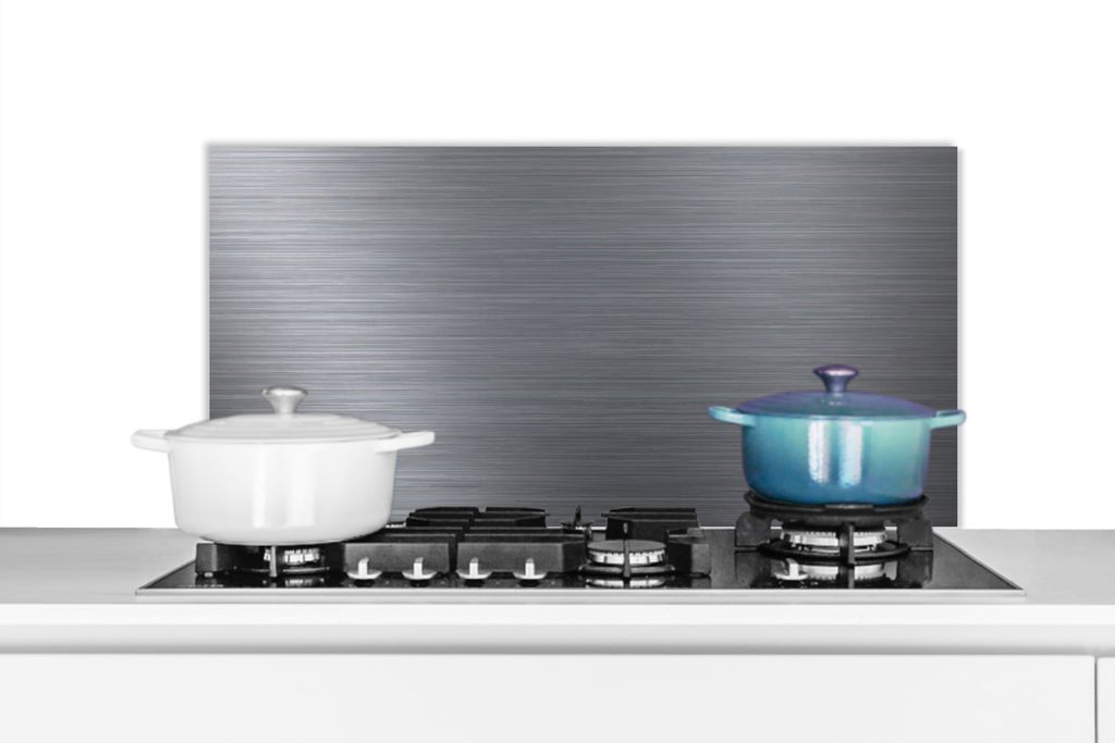 KitchenYeah Spritzschutz Küche - Küchenrückwand - Wandschutz für Herd und Spüle - Ein Bild von Eisen als Hintergrund 80x40 - Alu-Dibond (Alt...
