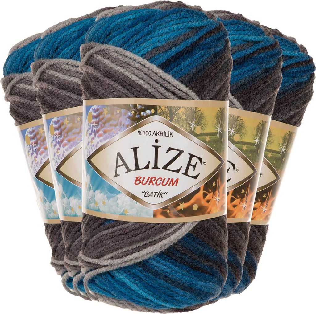 500g Strickgarn ALIZE BURCUM Batik Wolle Winter Handstrickgarn, Farbe wählbar