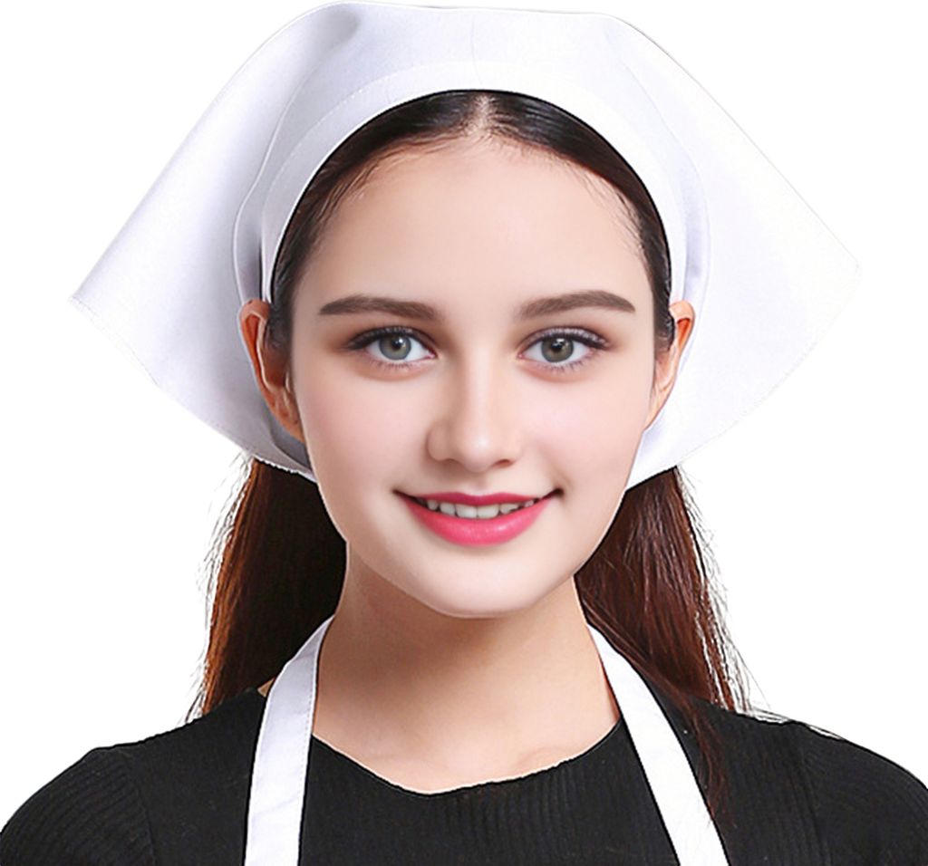 Dreieckiges Kopftuch für Damen, Haarbandana, Kellner-Arbeitskopftuch für Küche, Restaurant, Kochmütze für Bäcker, Baristas, Reinigungskräfte