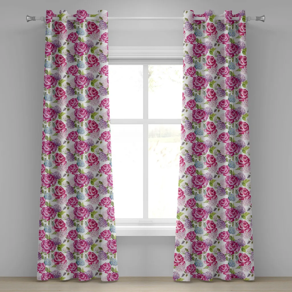 Paire de Rideaux de Salon 280x245 cm pour Décoration Style Shabby