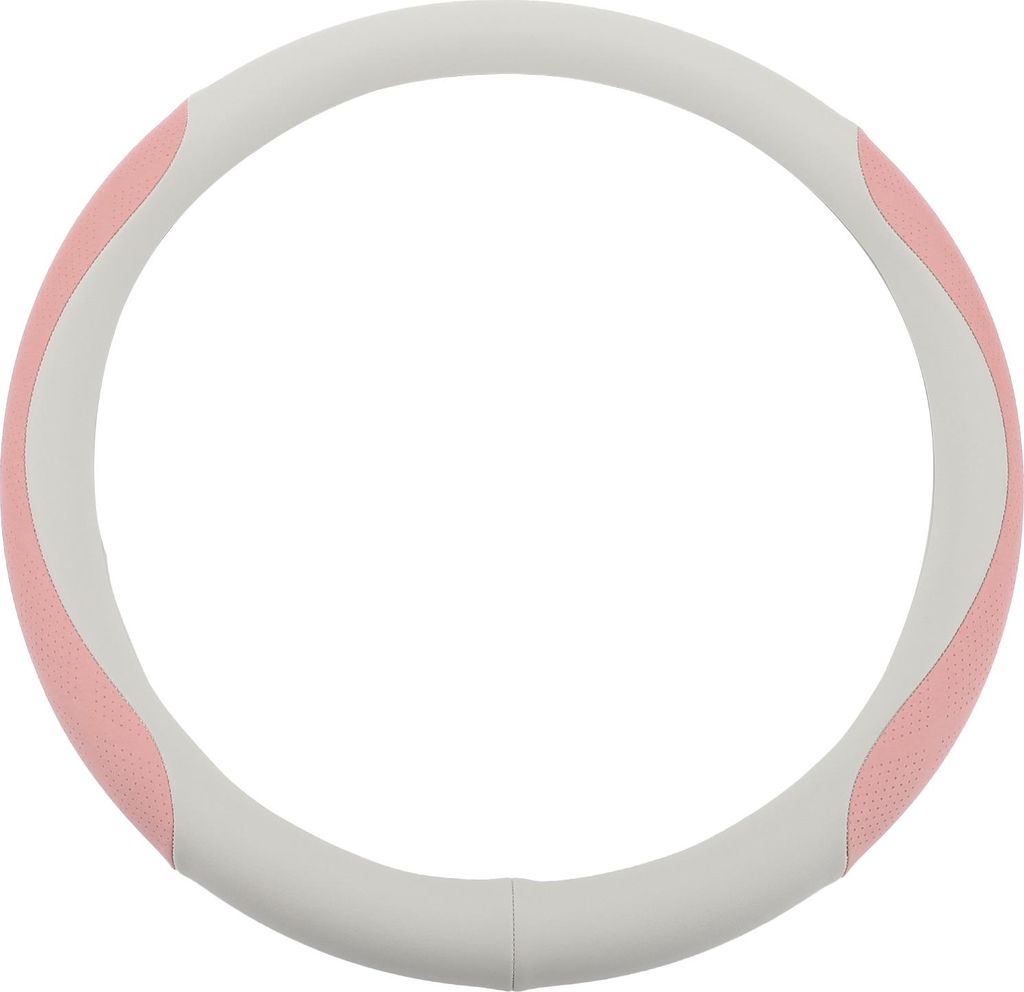 Lenkradbezug / Lenkradzubehör für Auto-Fahrzeug / Langlebiges rundes Leder / 1 Stück Beige Grau Rosa