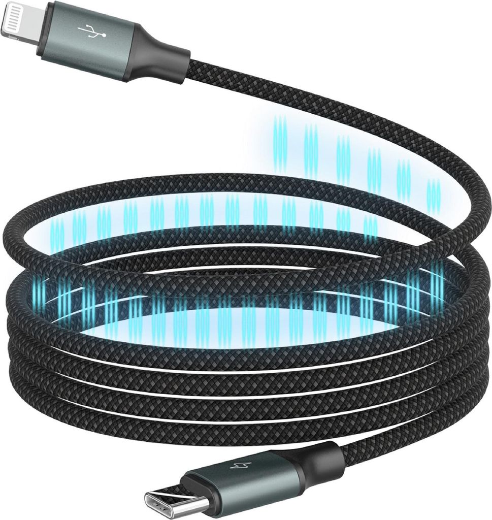 ANSMANN Iphone Ladekabel lightning, Ladekabel USB C, magnetisch Kabel Iphone