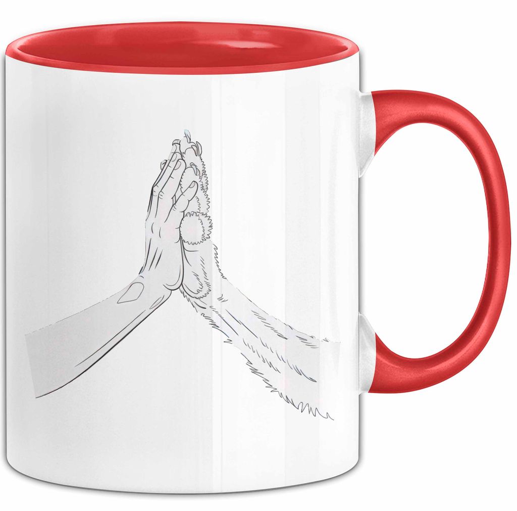 Hund Tierliebhaber Tasse Geschenk Lustige Geschenkidee Spruch (Rot)