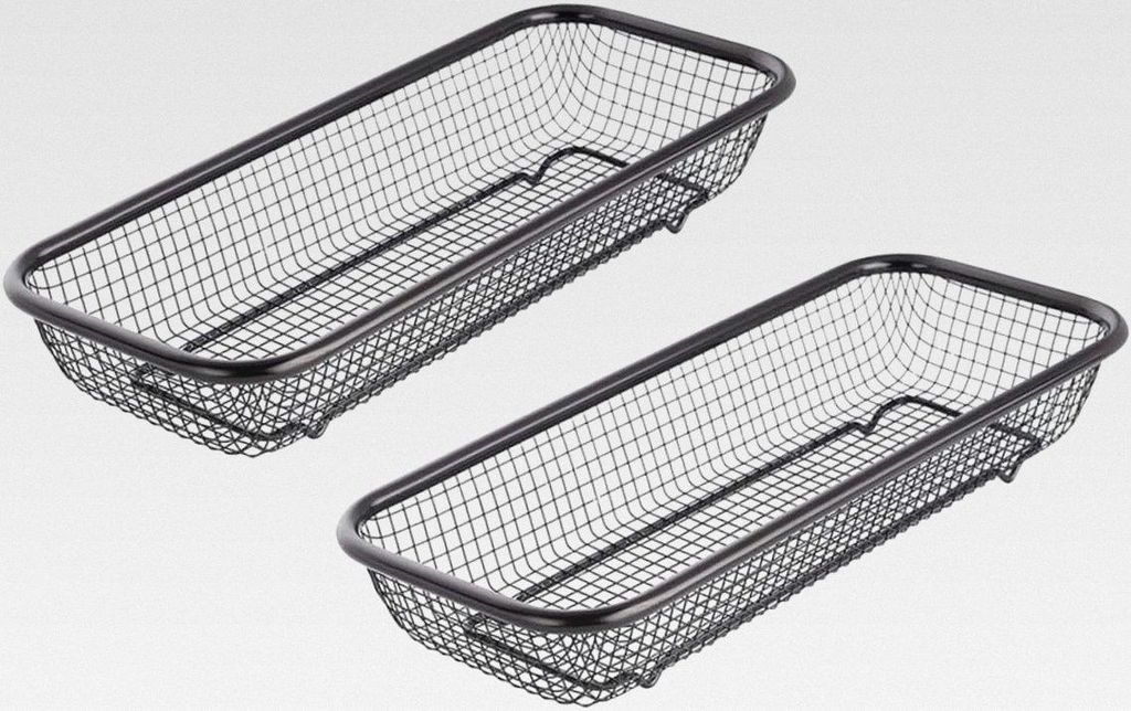 2 Stück Edelstahl Besteckkorb Verschleißfest und Rutschfest Praktischer Küchen organizer für Gabeln Löffel und Essstäbchen Robuster Utensilie...