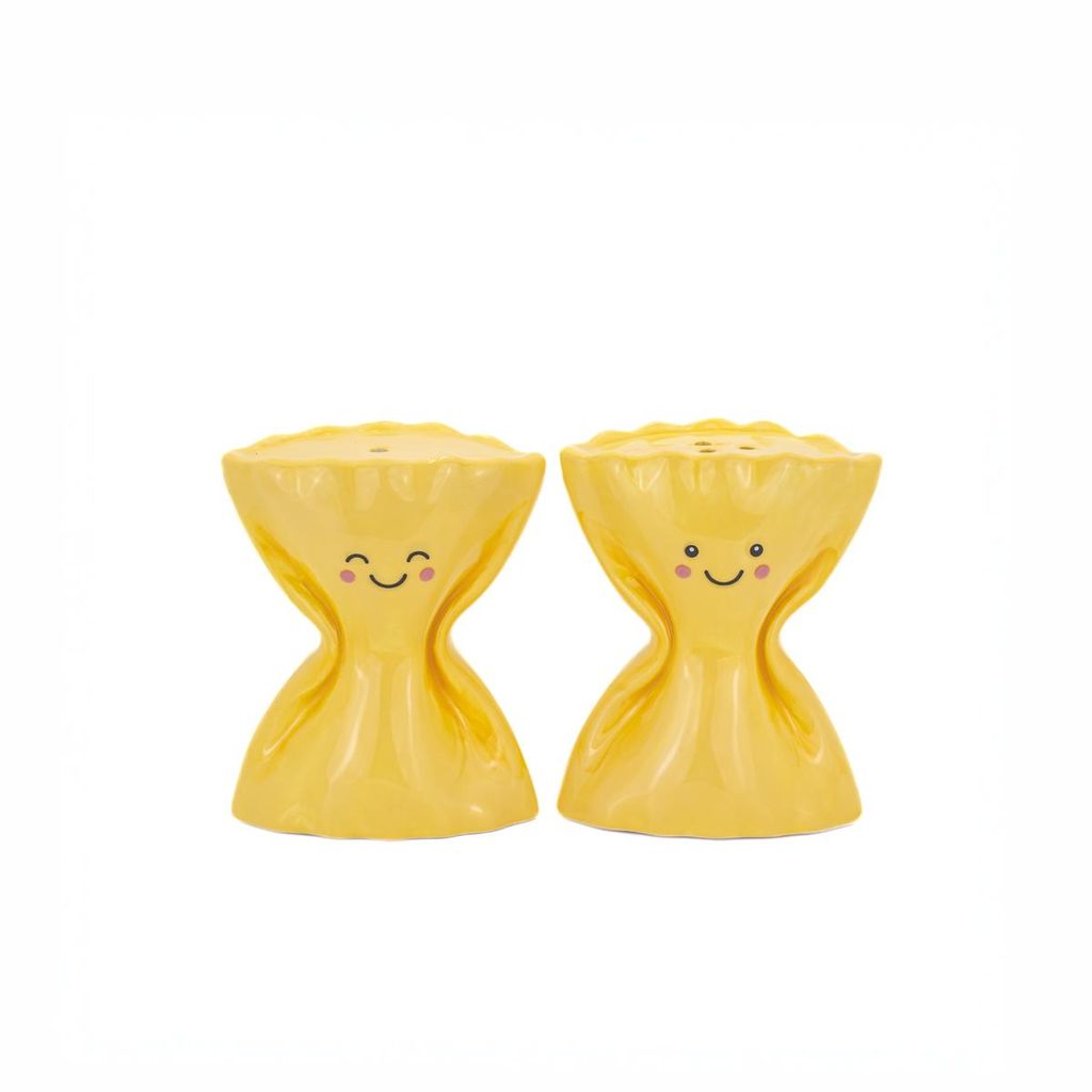 Salz-/ Pfefferstreuer Pasta Farfalle Sass & Belle Dolomit Nudel Streuer gelb