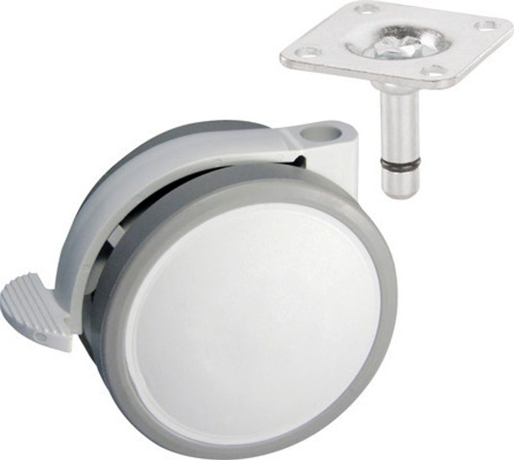 Nábytkové kolečko Tarrox Ø 65 mm dvojité s brzdou Obrázek produktu 