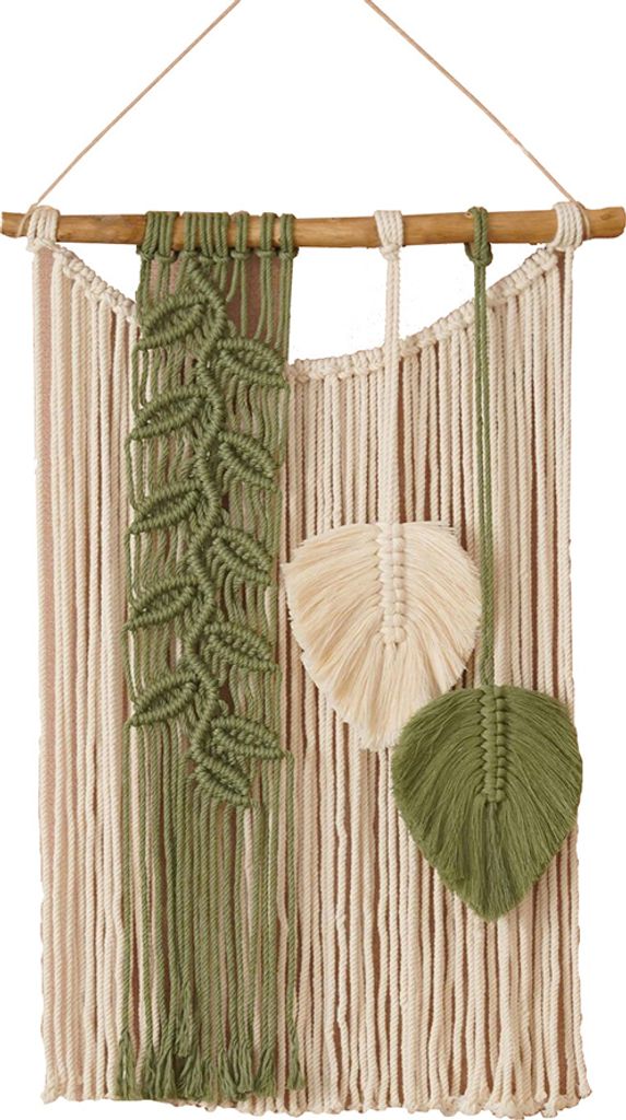 Blätter-Makramee-Wandbehang, Boho-Deko, schicker Produktbild 