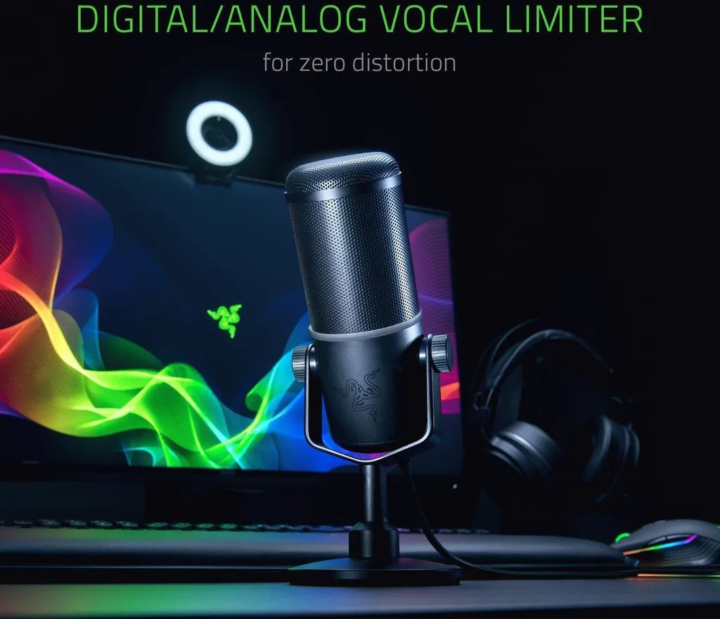 Microphone Dynamique Streaming Razer Seiren Elite 120 dB USB Cardioïde