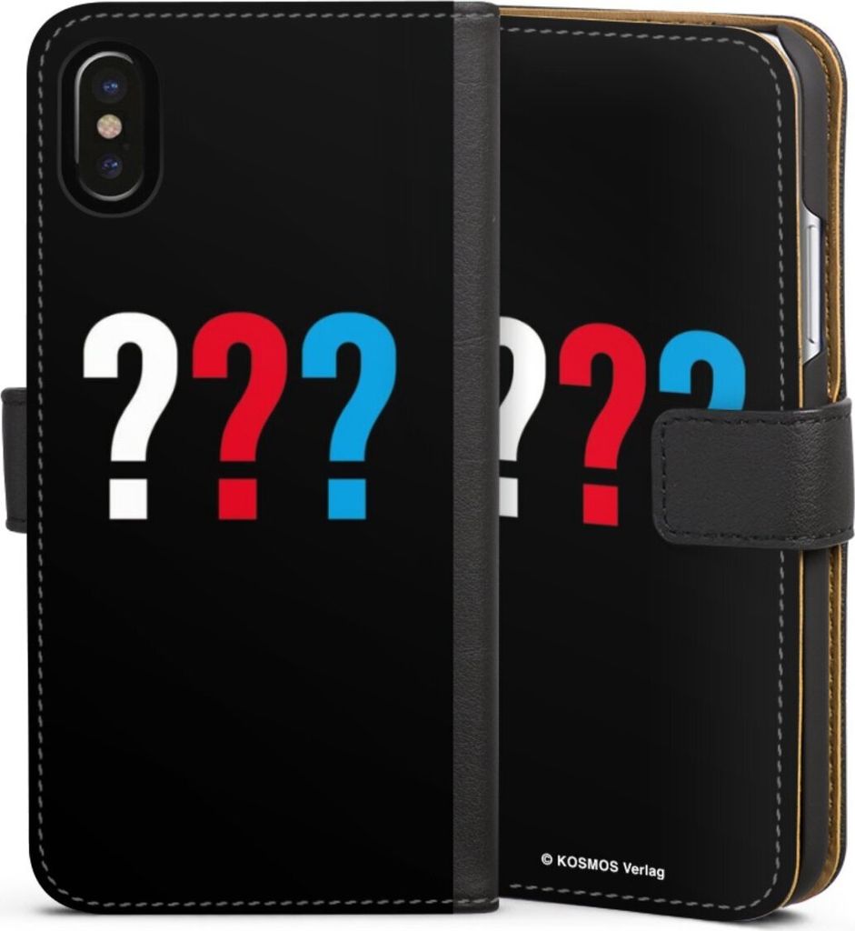 DeinDesign Klapphülle für Apple iPhone Xs Handytasche Lederhülle Tasche Logo Offizielles Lizenzprodukt Die drei ???