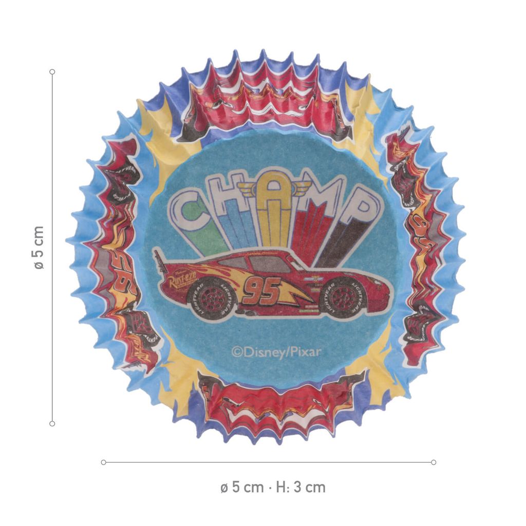 Coupelles à muffins Cars pour muffins et cupcakes, 5cm de Image du produit 