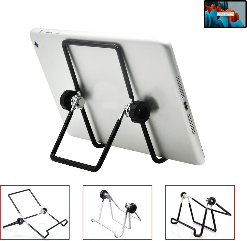 K-S-Trade Tablet-Ständer Tablet-Halterung Tablet-Aufsteller kompatibel mit Samsung Galaxy Tab S7 Wi-Fi faltbarer Tischständer Tablet Halterung
