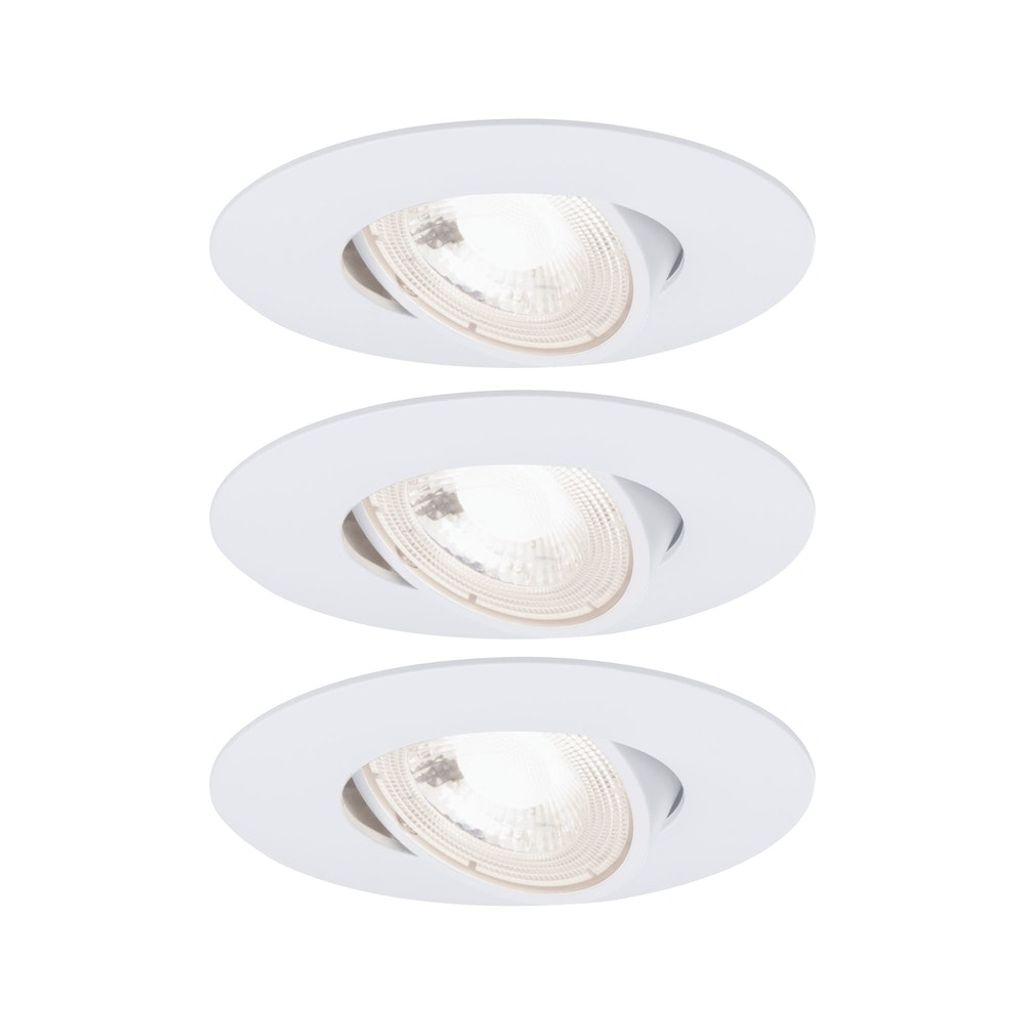 LED Einbauleuchten-Set 3x4,8W 3x580 lm 3000 K schwenkbar weiß/matt Ø 8,2/7,5 cm 230V