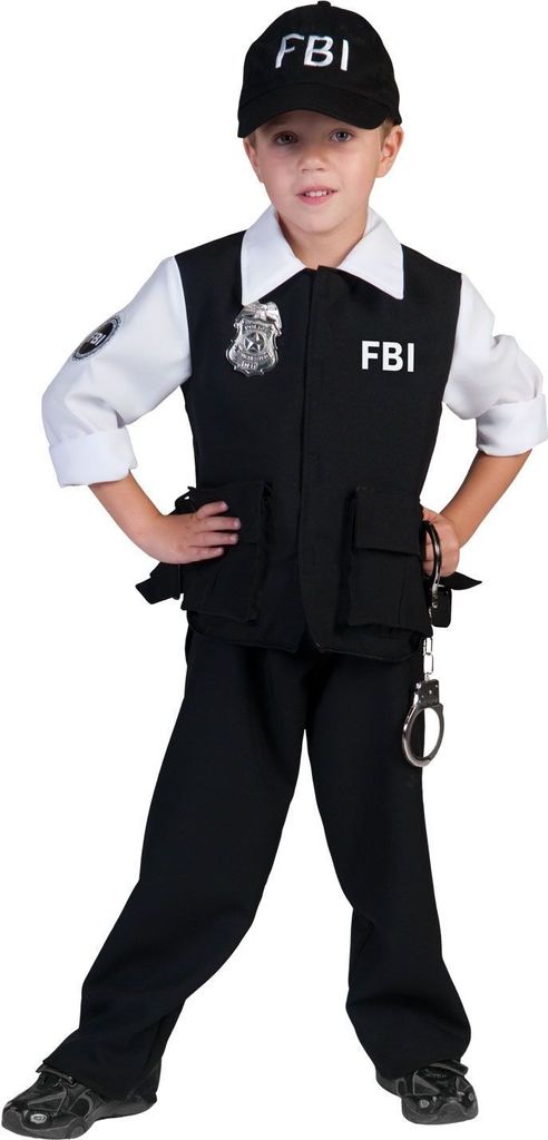 Politie FBI Agent Jongen Kostuum 128