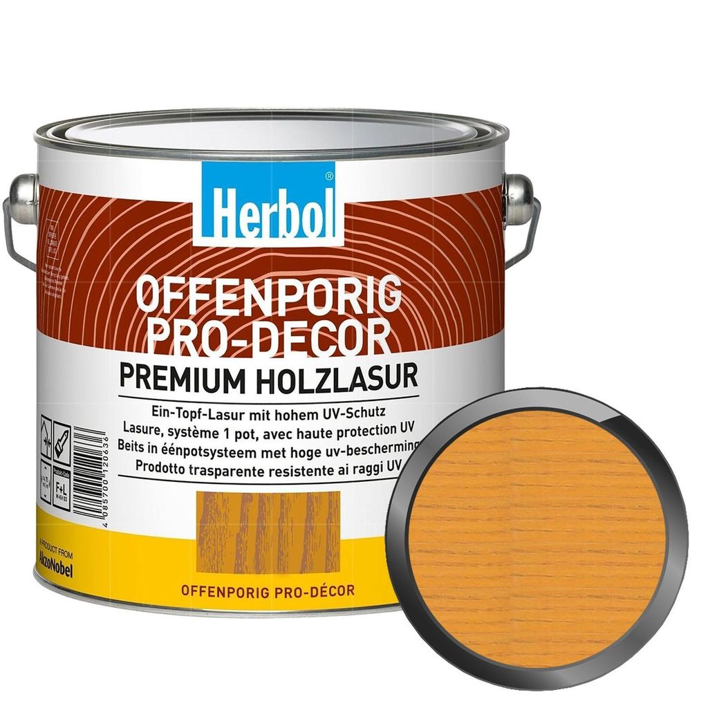 Herbol Offenporig Pro-Décor, Fertig gemischt, Braun, 12,5 m²/L, 0,75 l