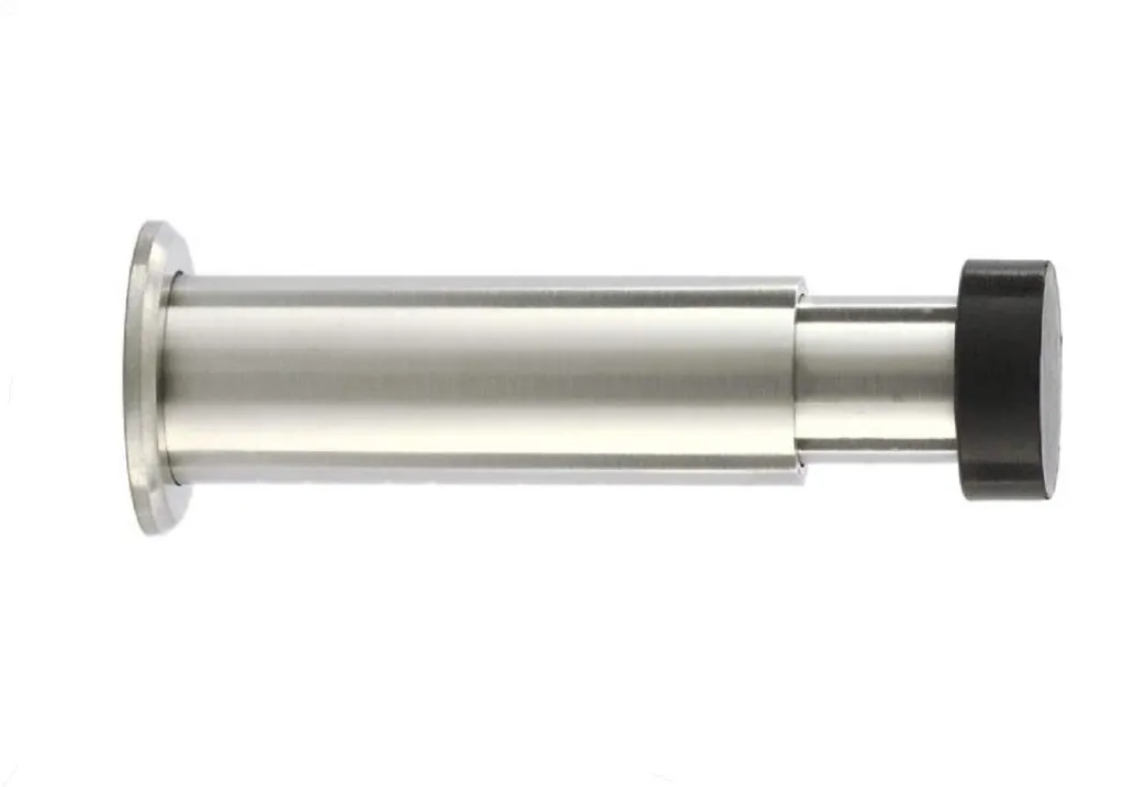 Butée de porte murale pour protection poignée inox réglable 88-128 mm