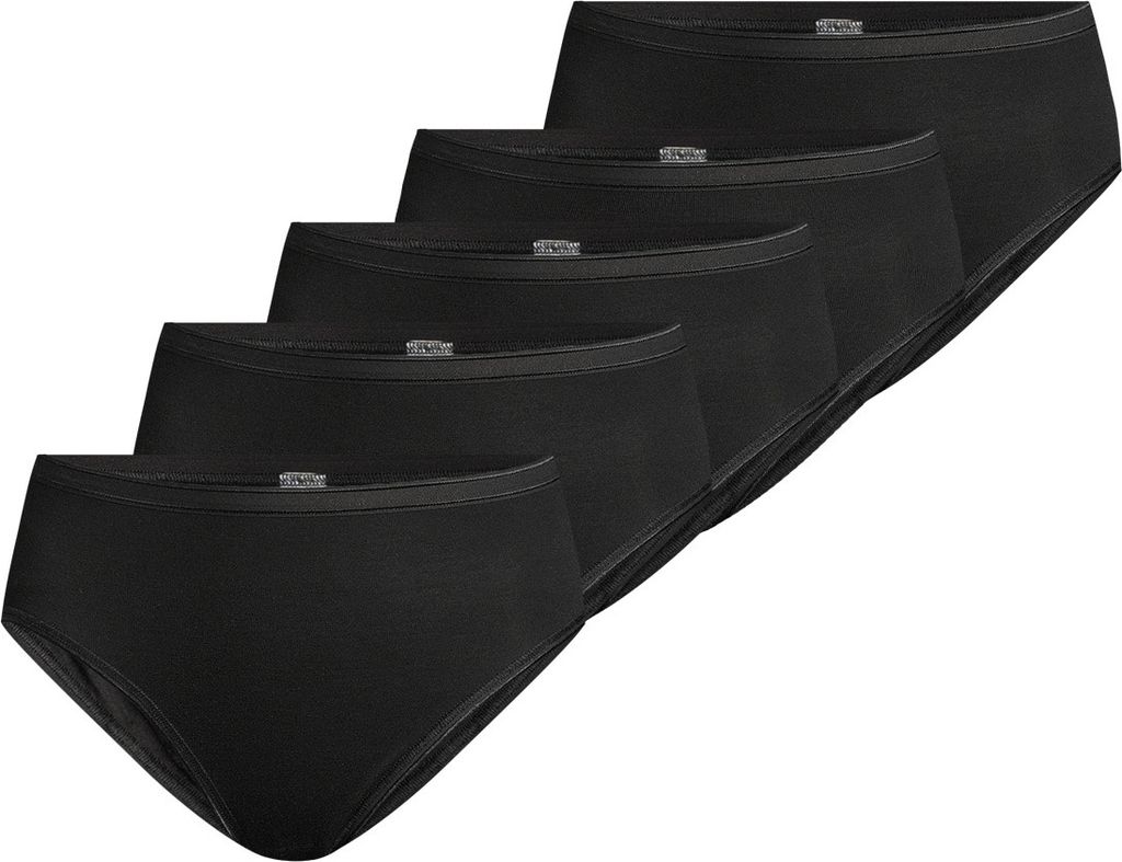 Speidel 5er Pack Nadine Hüftslip Feminines Design in Feinripp-Qualität, Glanzstreifen an Bund und Bein, Mittelhohe Slipform ohne Seitennähte