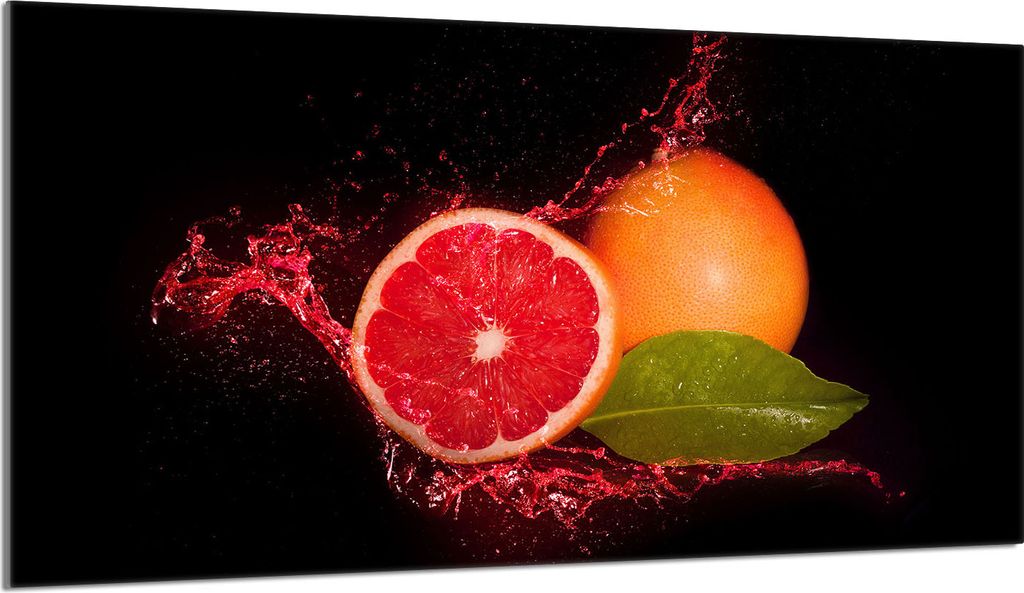 Glas-Herdplattenschutz 90x52 Grapefruit