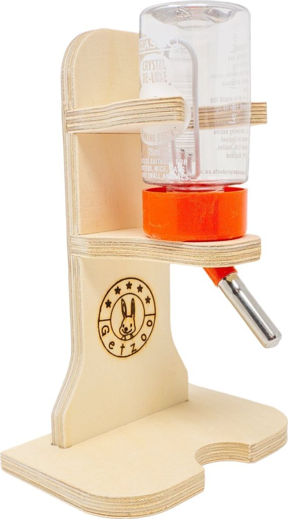 Getzoo Tränke aus Holz + 75 ml Trinkflasche von Classic
