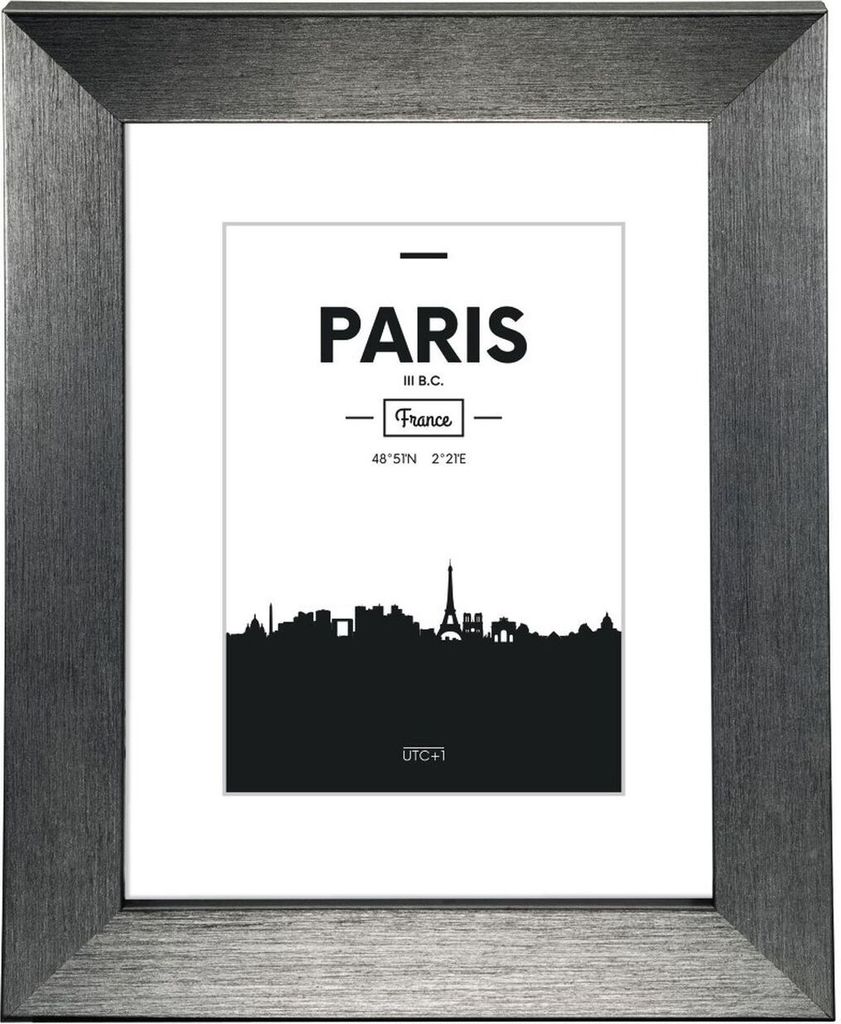Hama Kunststoffrahmen "Paris", Kontrastgrau, 13 x 18 cm