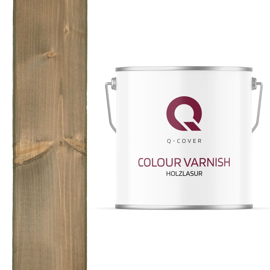 Holzlasur 5L Grau-beige 7006 Seidenmatt | Lasur für Holz außen & innen | Abperleffekt & UV-Schutz