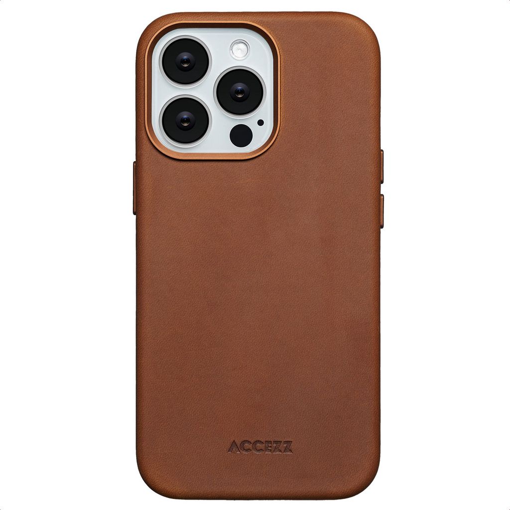Accezz Vintage Leather Magsafe Backcover iPhone 13 Pro - Produktbild 