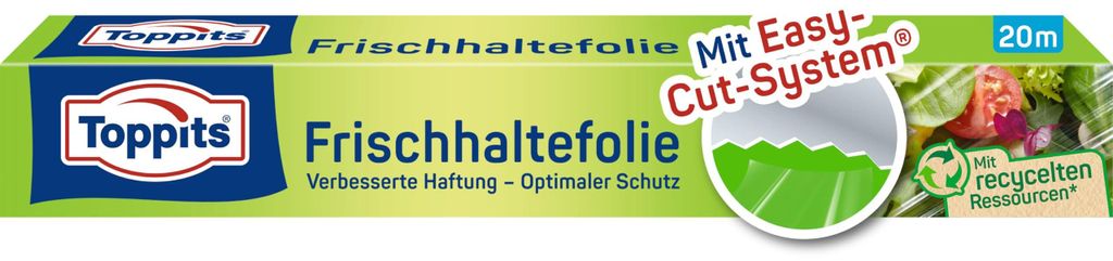 Toppits Frischhaltefolie - 1 x 20m Selbsthaftende 3-Schicht Produktbild 