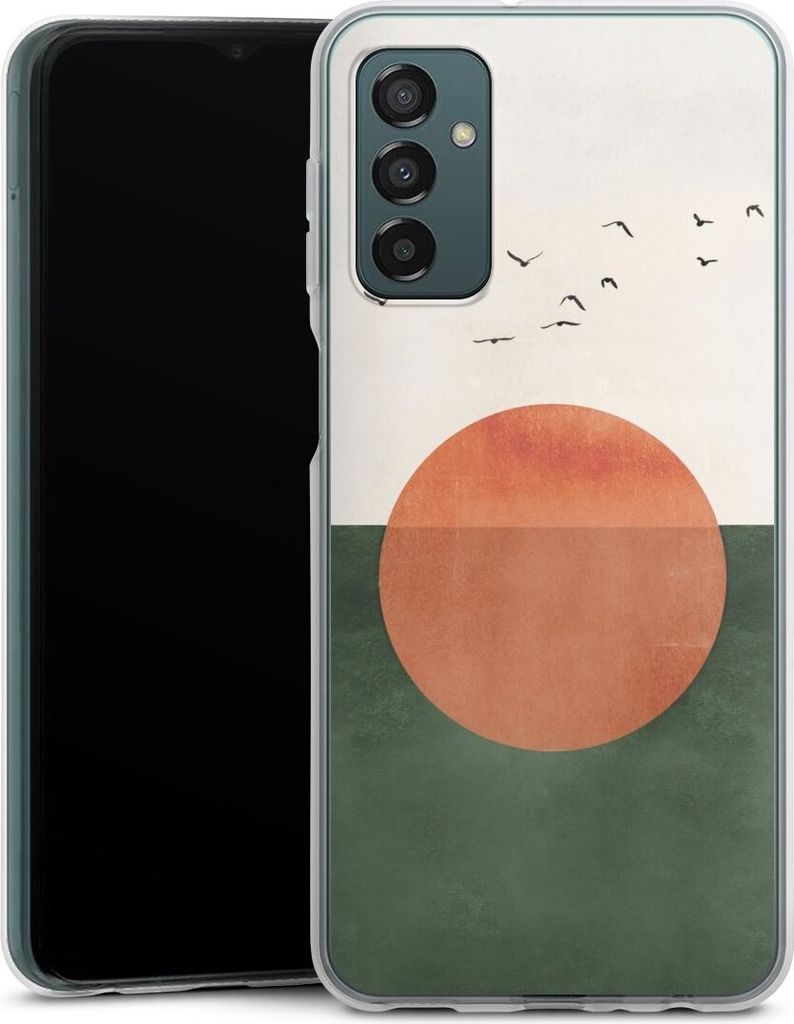 DeinDesign Handyhülle für Samsung Galaxy M13 4G Silikon Hülle Case Smartphone Schutzhülle Sonnenschein Sonnenuntergang Vogel