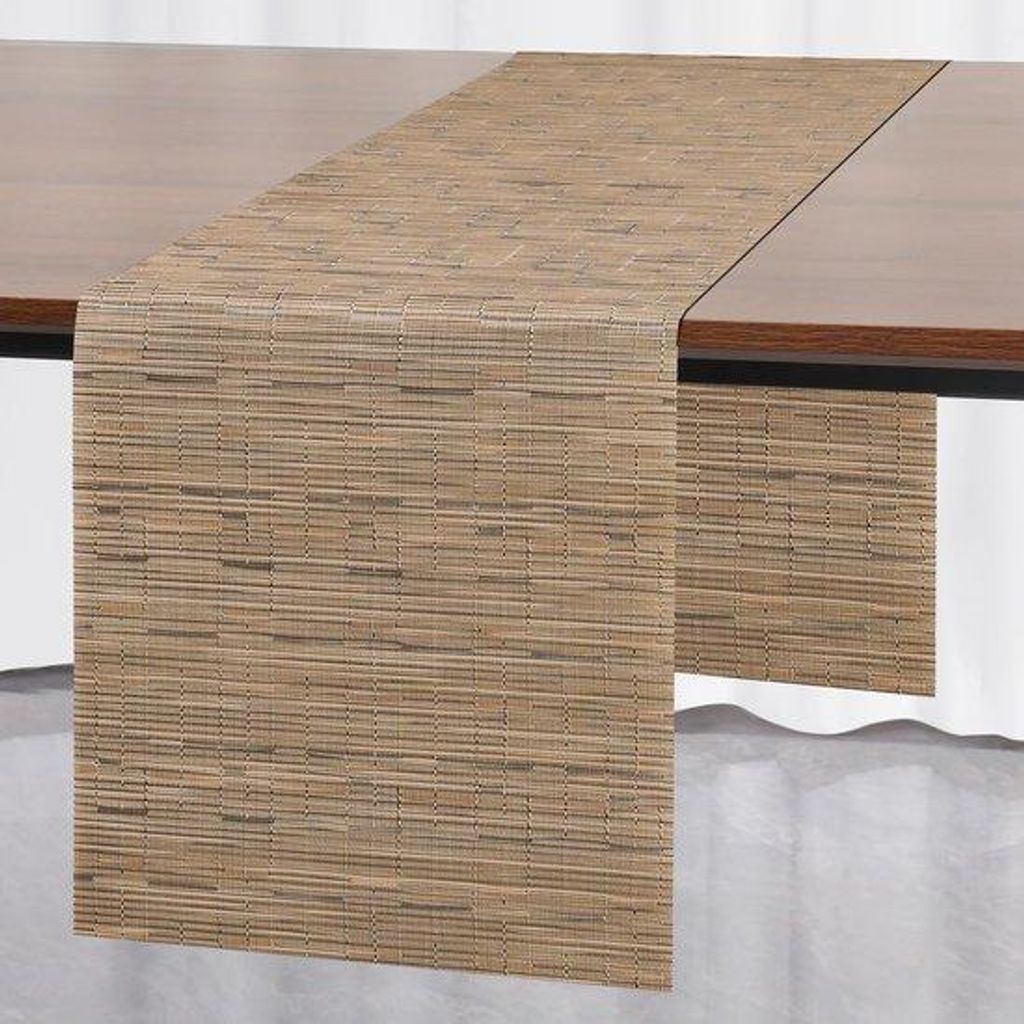 Wärmeisolierende PVC-Tischdecke, 30 x 183 cm, braun, für Außen, Wohnungen, Restaurants und Hotels
