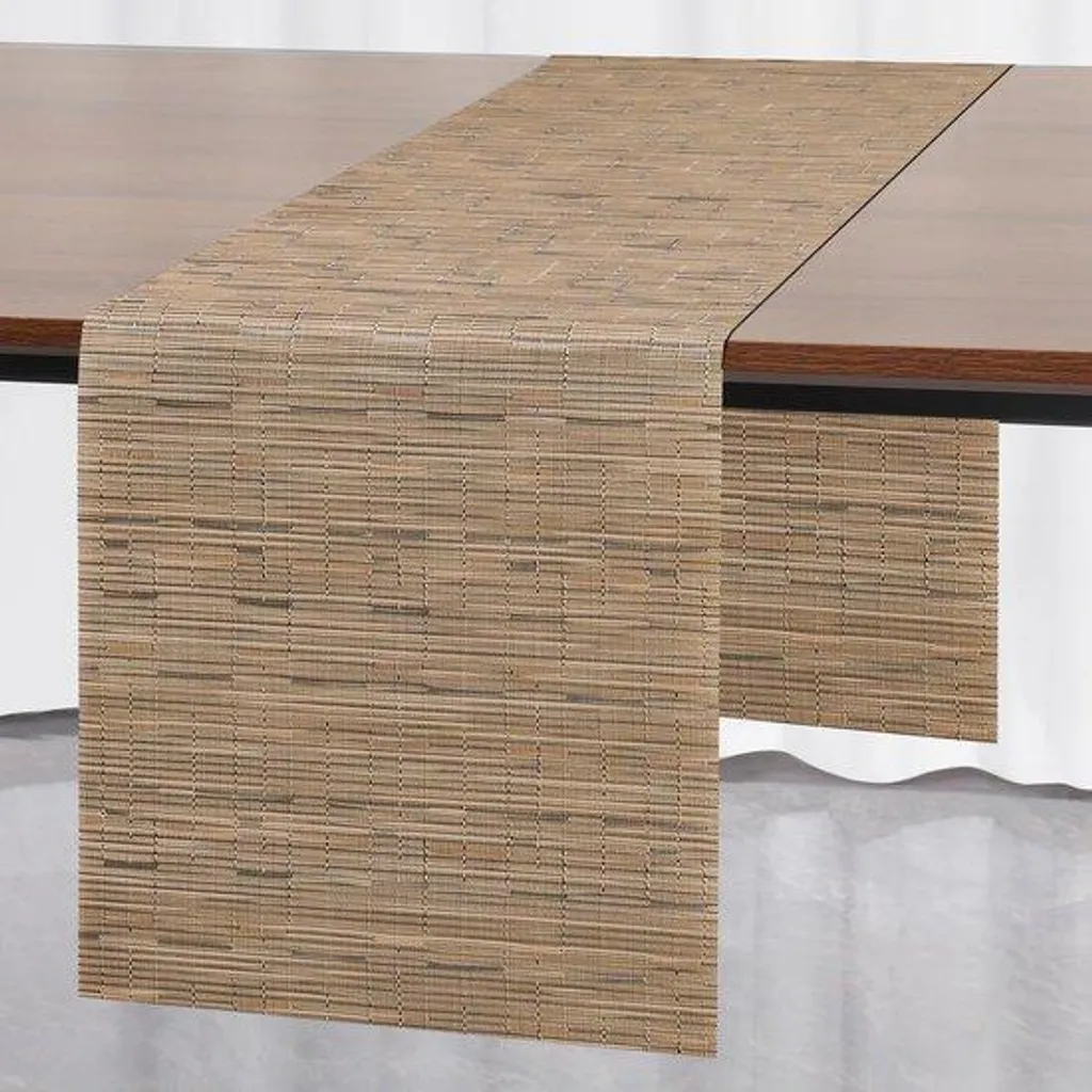 Chemin de table isolant thermique PVC marron 30x140 résistant chaleur