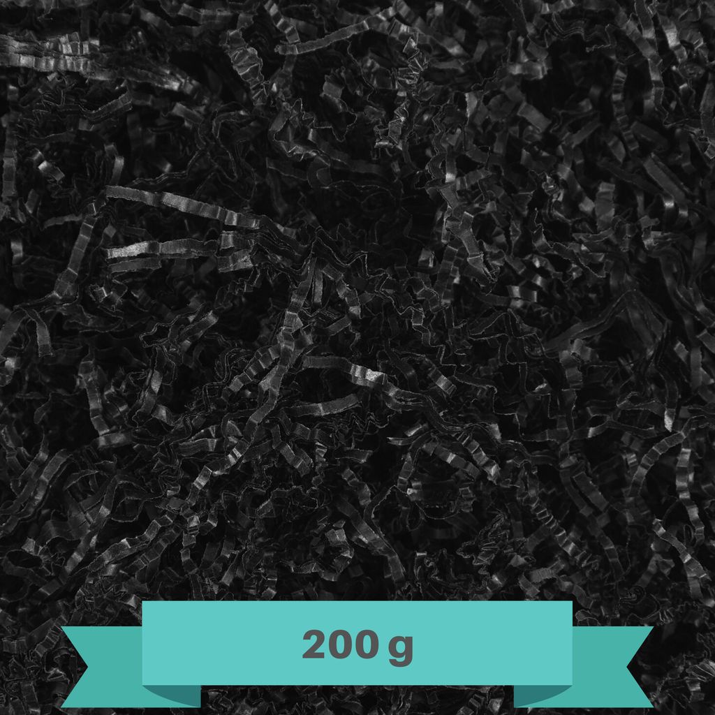 Creative Deco 200g Čierny Plnicí Dárkový Papír | Sláma pro Obrázek produktu 