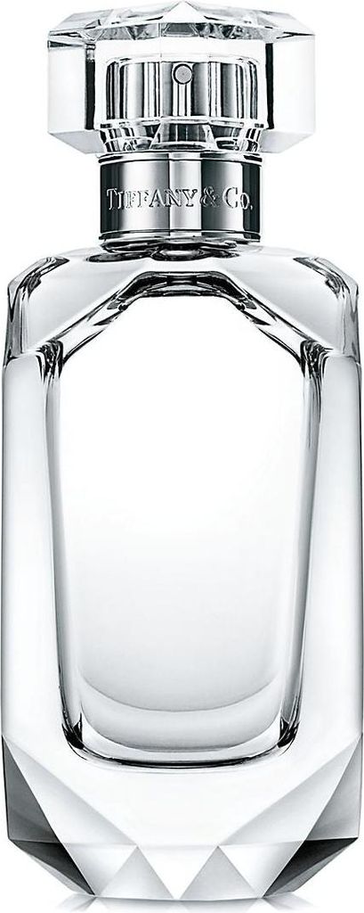 A clear, studio shot of a Tiffany & Co. perfume bottle against a white background.
