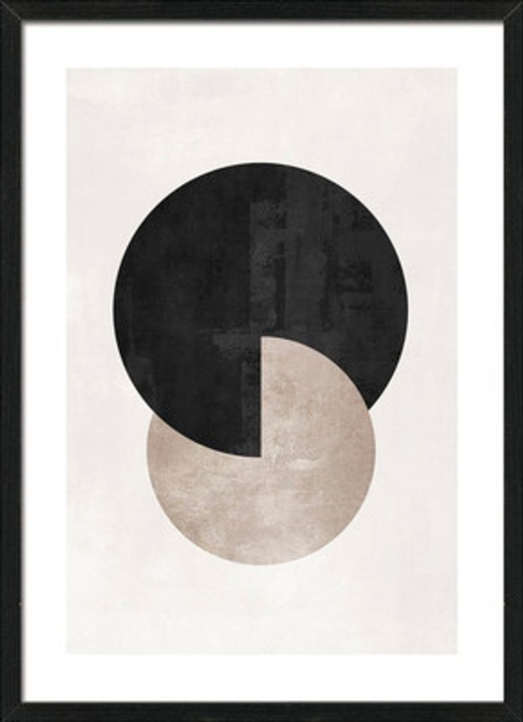 Gerahmtes Bild Minimal-black II 53x73 cm