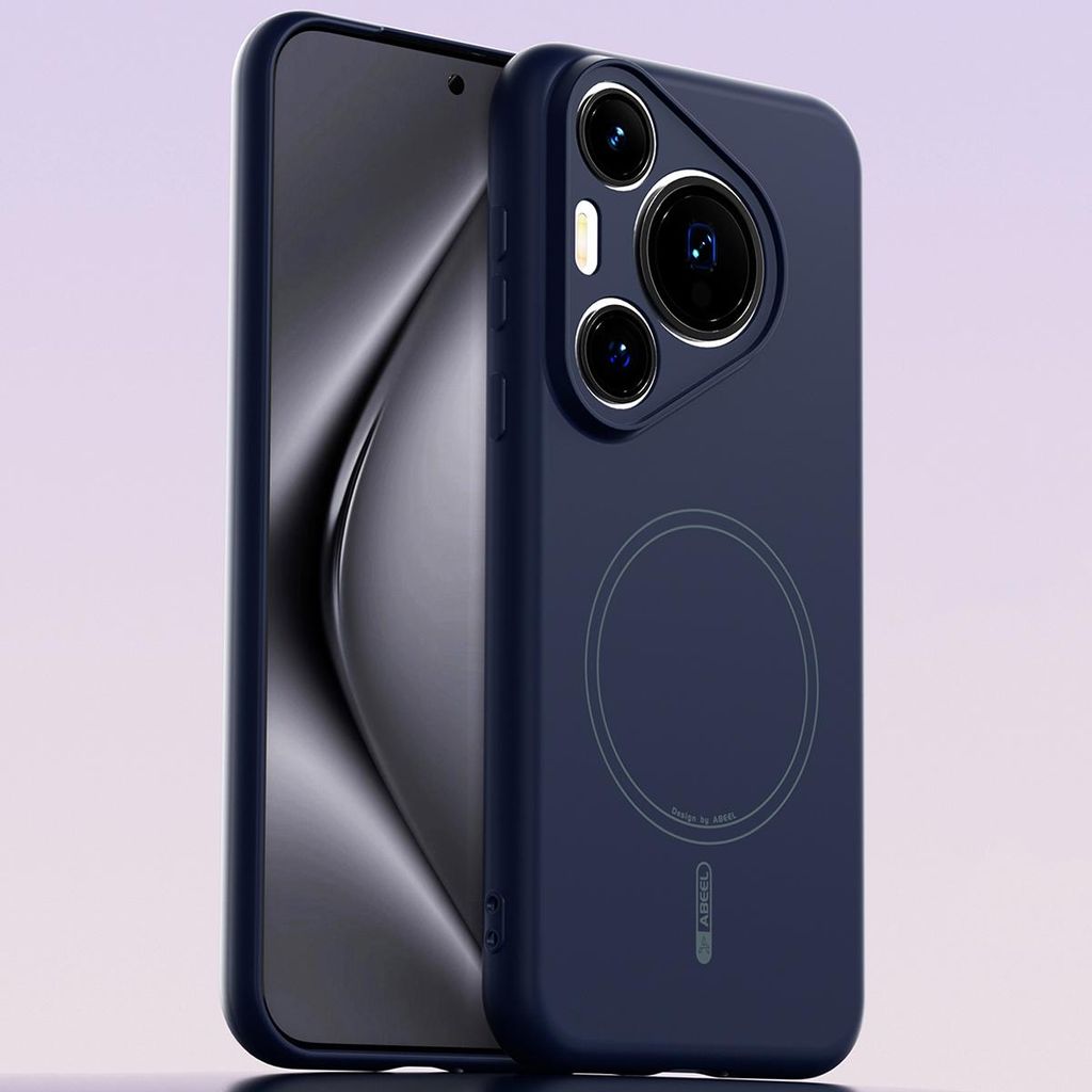 Magnetische Handyhülle für Huawei Pura 70 Pro, MagSafe kompatible, Flüssig Silikon Stoßfest Kratzfest Hülle Dunkelblau