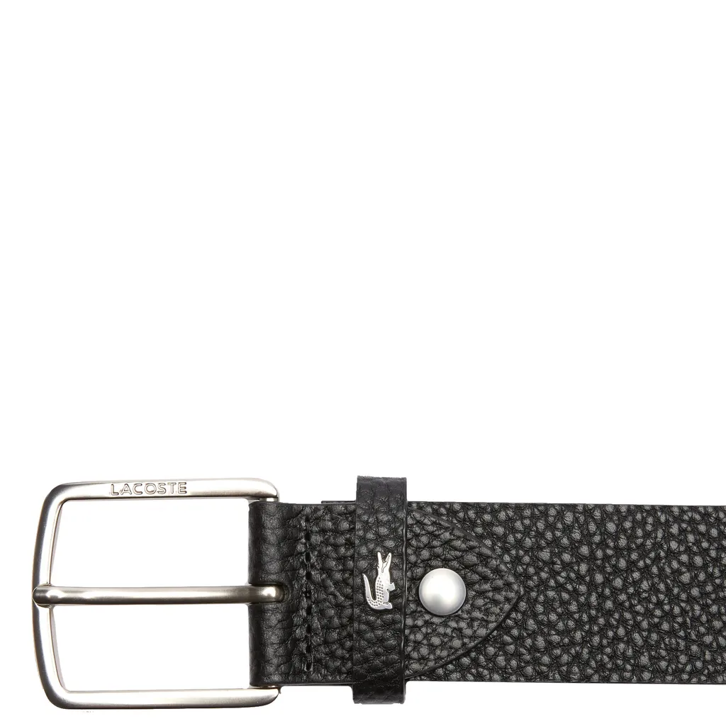 Ceinture en Cuir Noir Lacoste W110 - Ceinture Casual pour Pantalon - 4