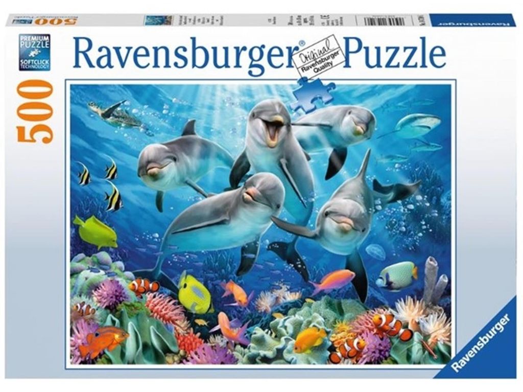 500 Teile Ravensburger Puzzle Delfine im Korallenriff 14710 Produktbild 