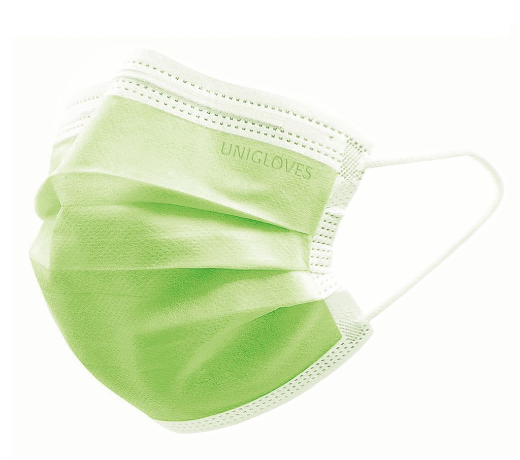 Unigloves | PROFIL PLUS OP-Mundschutz | Box à 50 Stück | limette