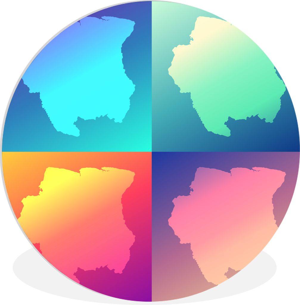 MuchoWow - Wand-Kreis - Wohnzimmer - Bild - Runde - Wanddeko - Dibond - Kunstdrucke