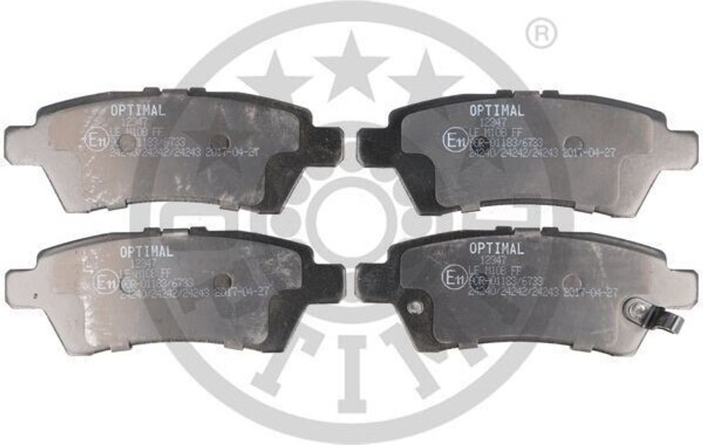 OPTIMAL Bremsbeläge Satz Hinten Bremsklötze für NISSAN Produktbild 