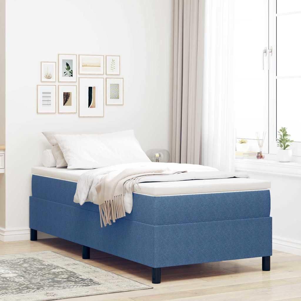 Maison Exclusive - Boxspringbett Blau und Weiß 80 x 200 cm Cordstoff