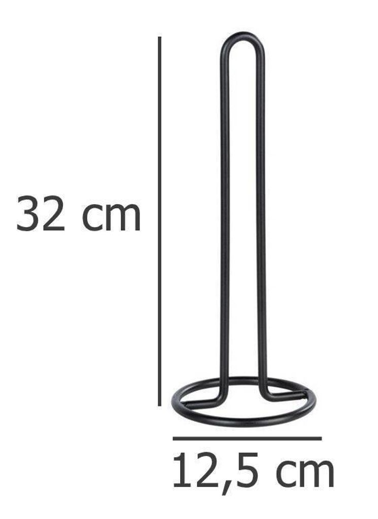 držiak na kuchynské rolky 12,5 x 32,5 cm z čiernej ocele Obrázok produktu 9